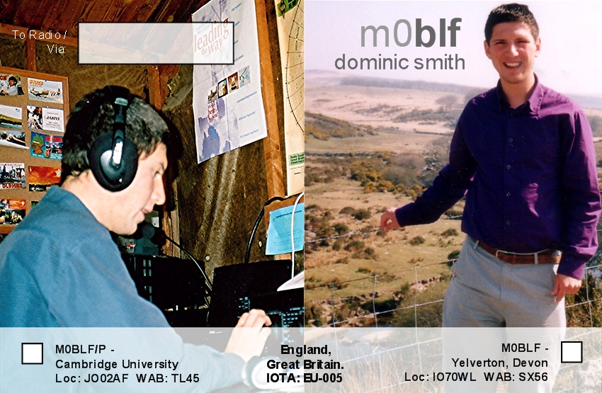 Left: Me operating M4A in CQWW SSB 2003, Right: Me at Two Bridges, which is near my home QTH on Dartmoor.