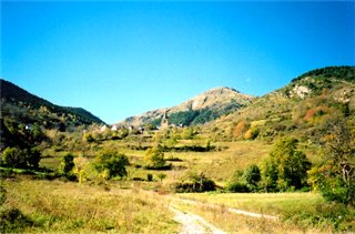 Mountain valley scene