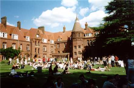 The garden party after exams in Girton