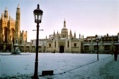 Kings' College in the snow