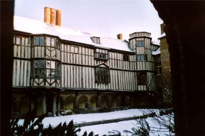 Queens' College in the snow