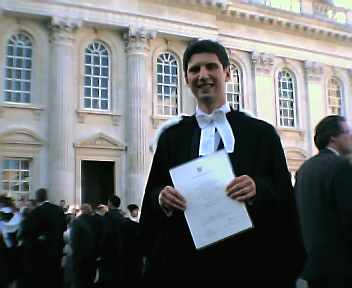 Me outside the Senate House with my certificate